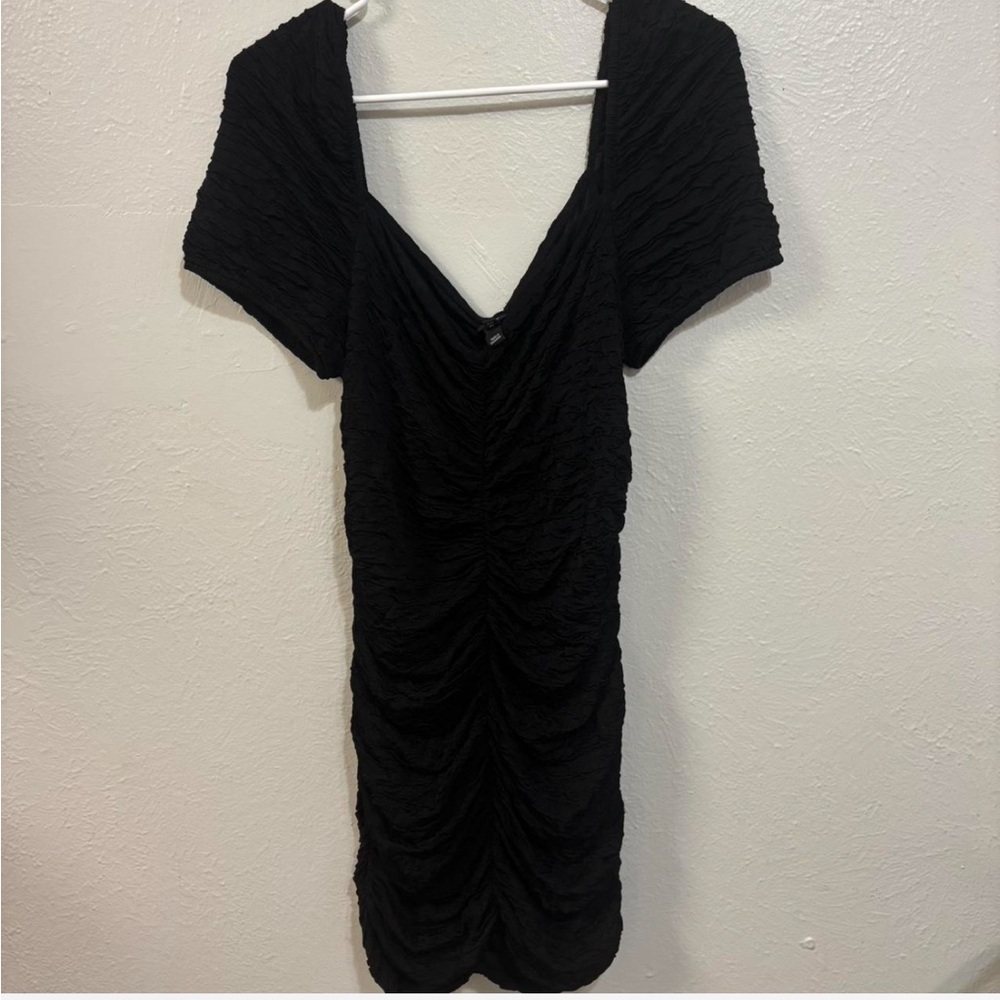 River Island Black Backless Ruched Dress